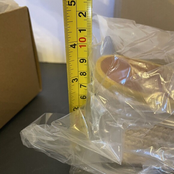 Lucky Brand Mindiya Yellow Mimosa Oiled Suede Espadrilles Wedges NIB Size 9 - Picture 8 of 9